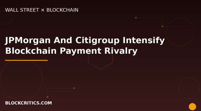 Featured image for: JPMorgan And Citigroup Intensify Blockchain Payment Rivalry: Tokenized Settlement Rails Reshape Global Finance Infrastructure